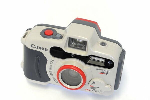 Canon camera on a white background