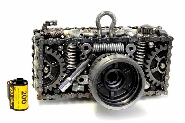 Camera design on a white background