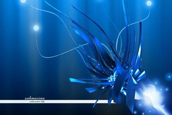 Abstraction of blue color with white glow