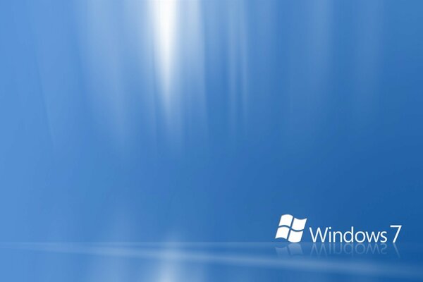 Minimalistic microsoft windows 7 logo on a blue background