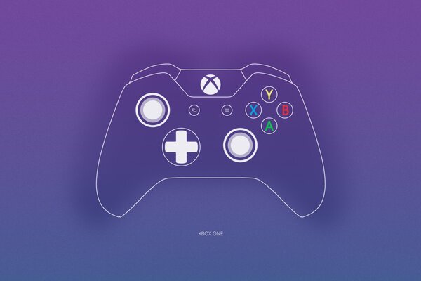 La télécommande peinte de la console sur un fond violet