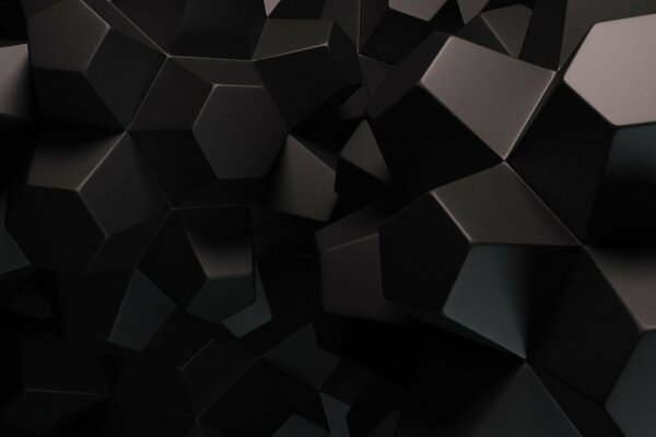 Cubos negros superficie 3D