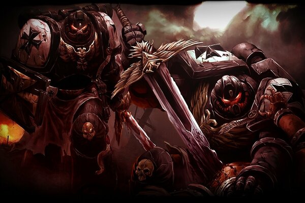 Войны Warhammer с красными глазами