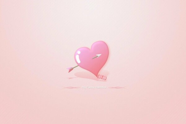 A heart pierced by an arrow