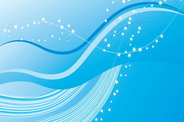 Lignes bleues avec de petites étoiles