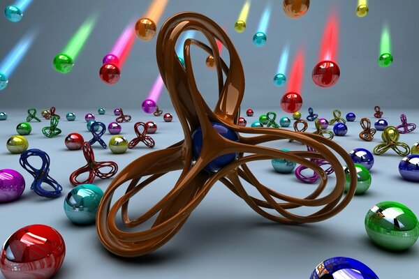 Fantasia. Texture che cadono oggetti multicolori