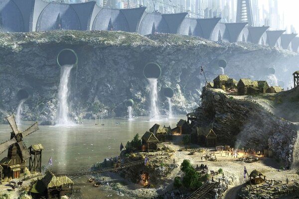Two worlds separated by one river
