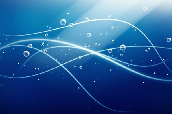 Abstraction bleue. Lignes, bulles