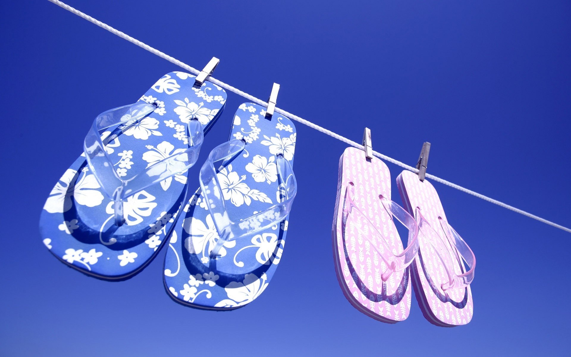 everywhere nearby flip-flops sunshine slippers summer mood rope blue sky sun