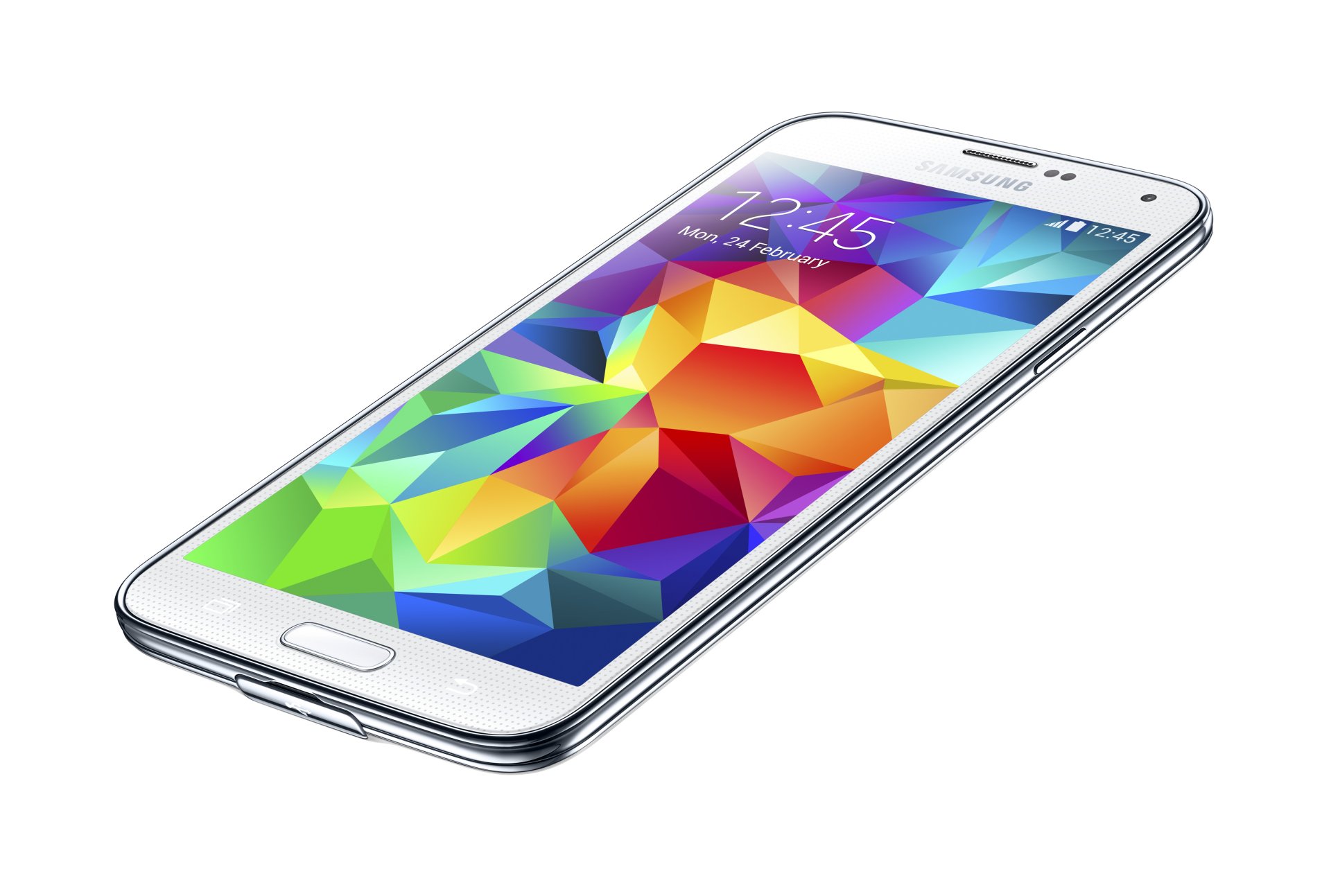 galaxy s5 blanc smartphone mince