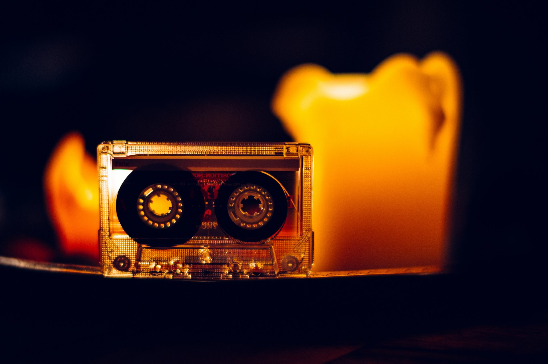 cassette música fondo retro