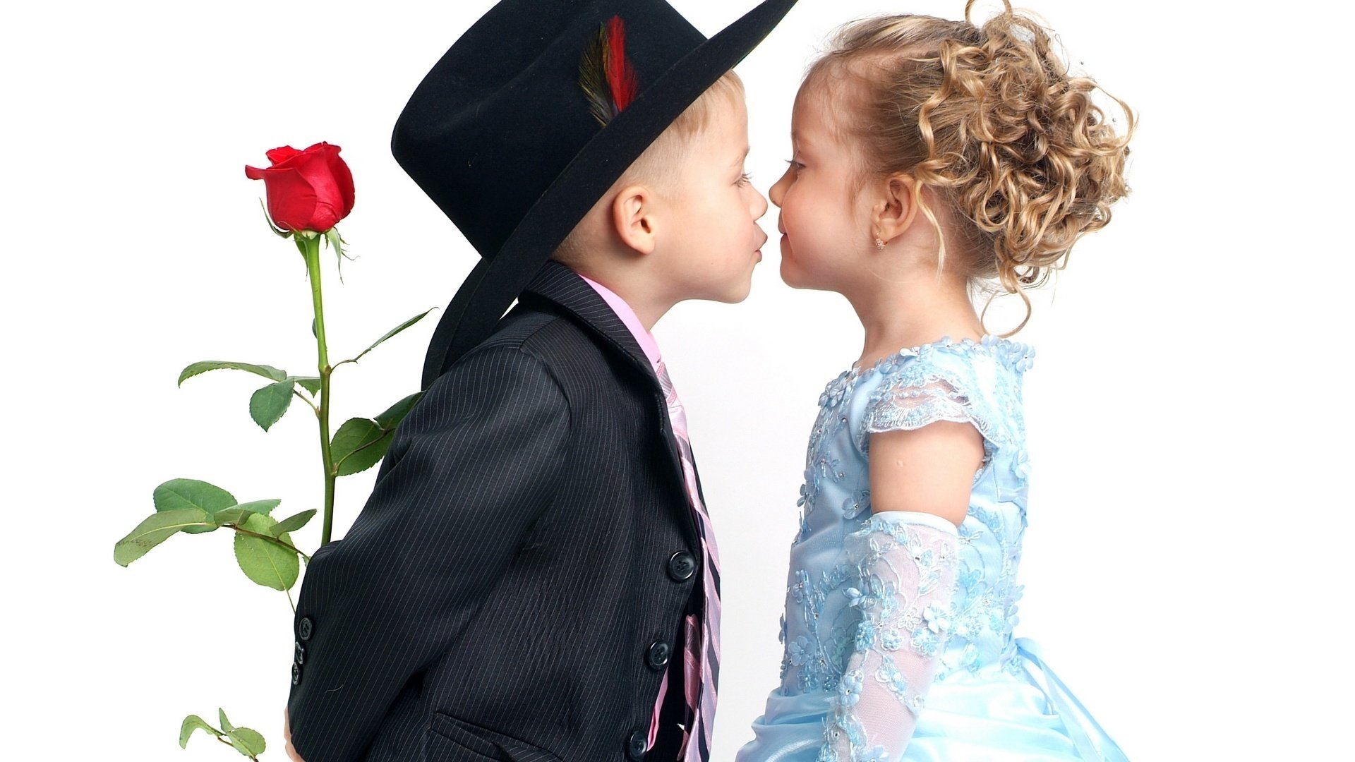 holiday outfits paralepa gentleman coat children rosette love kiss flower boy girl princess romance background recognition