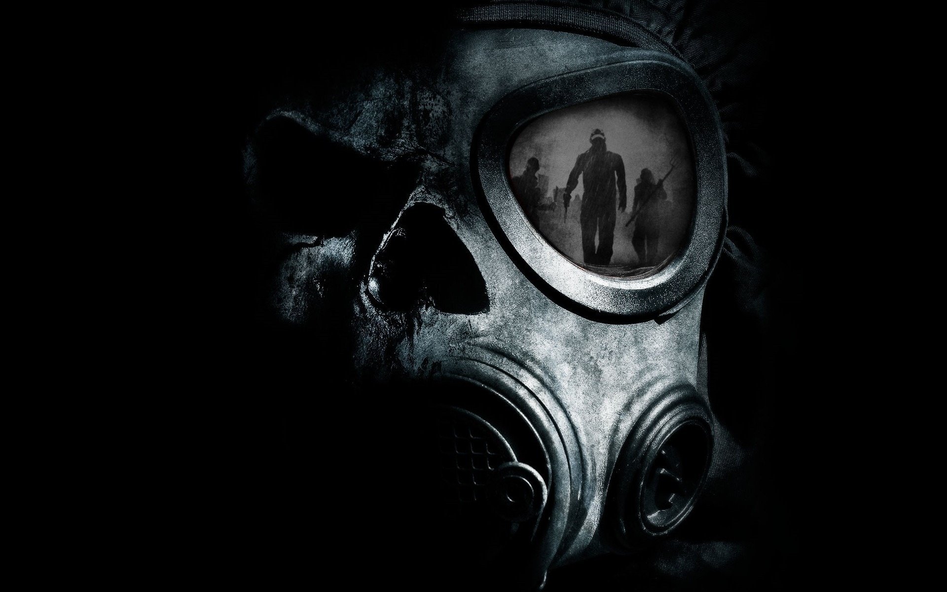 the people in the reflection gas mask the darkne