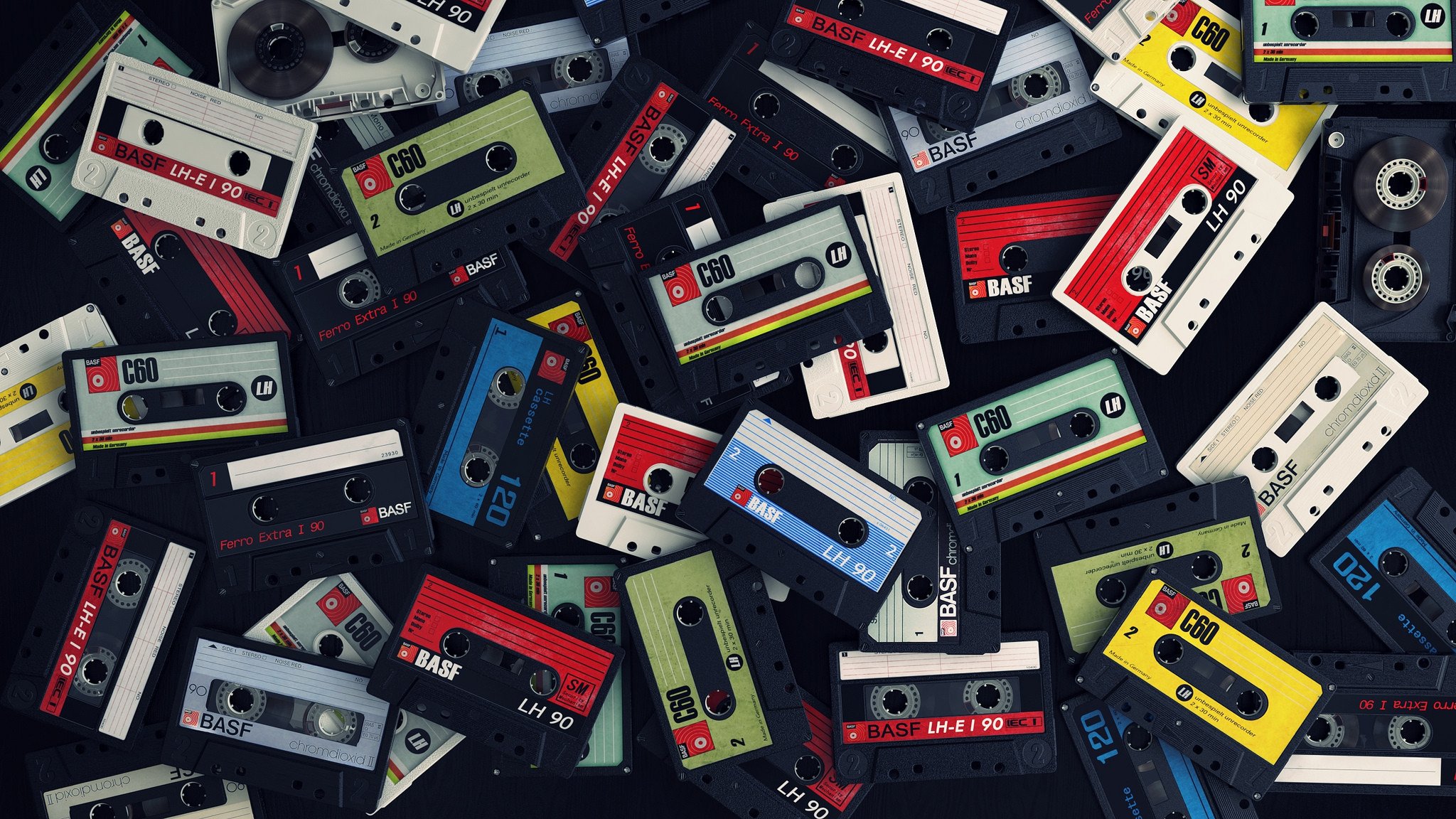 cassettes musique macro fond