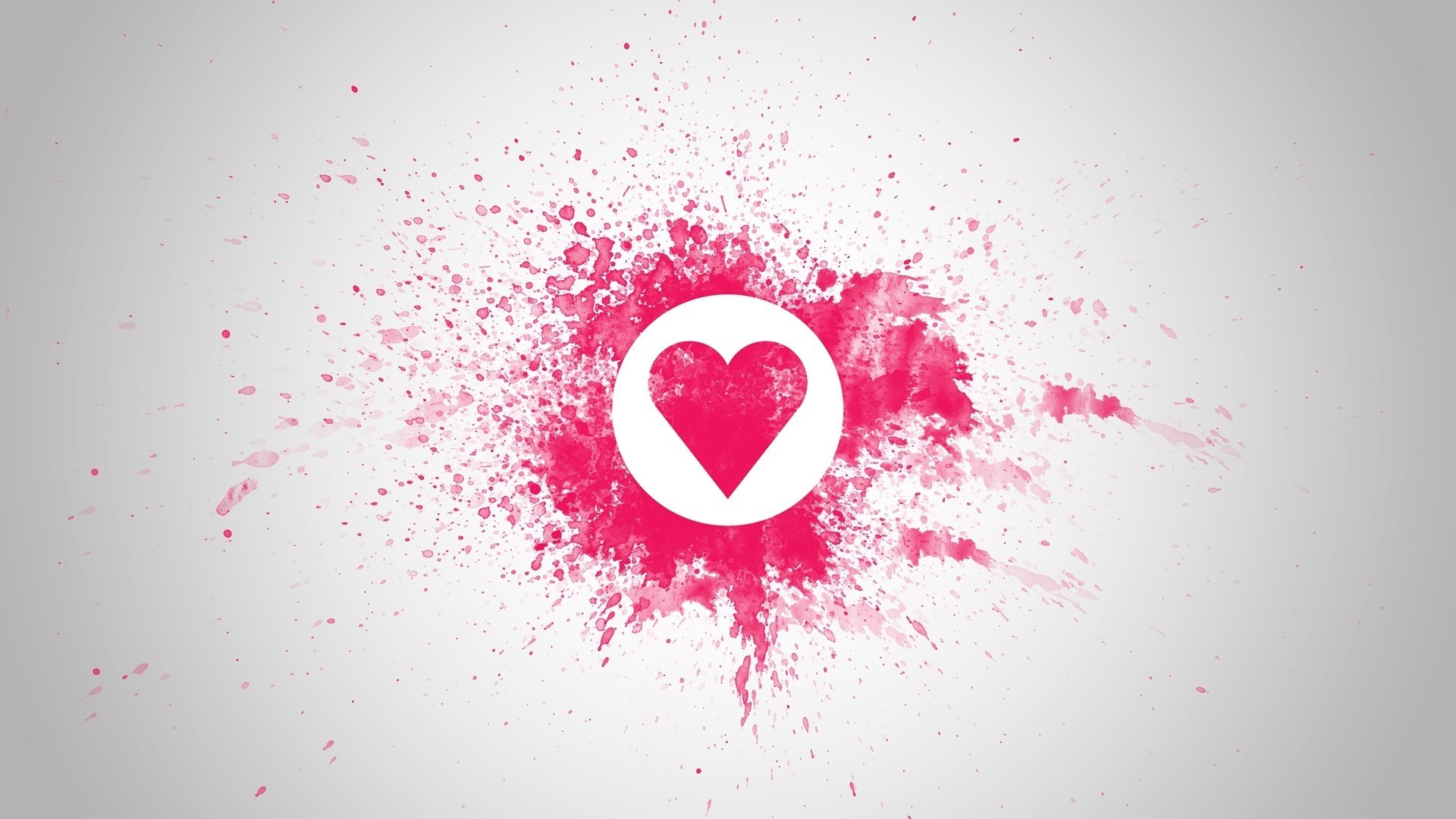 loose powder red shade heart heart paints circle wall