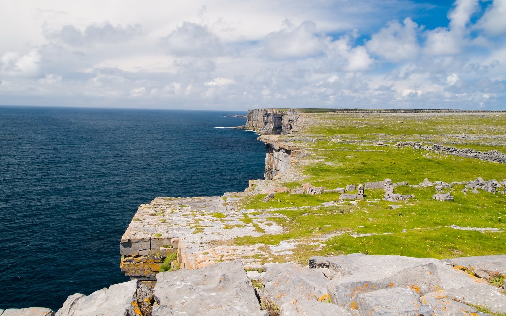 falaise de montagne vodichka bleu eau ciel mer tableau relief horizon nature nuages paysage