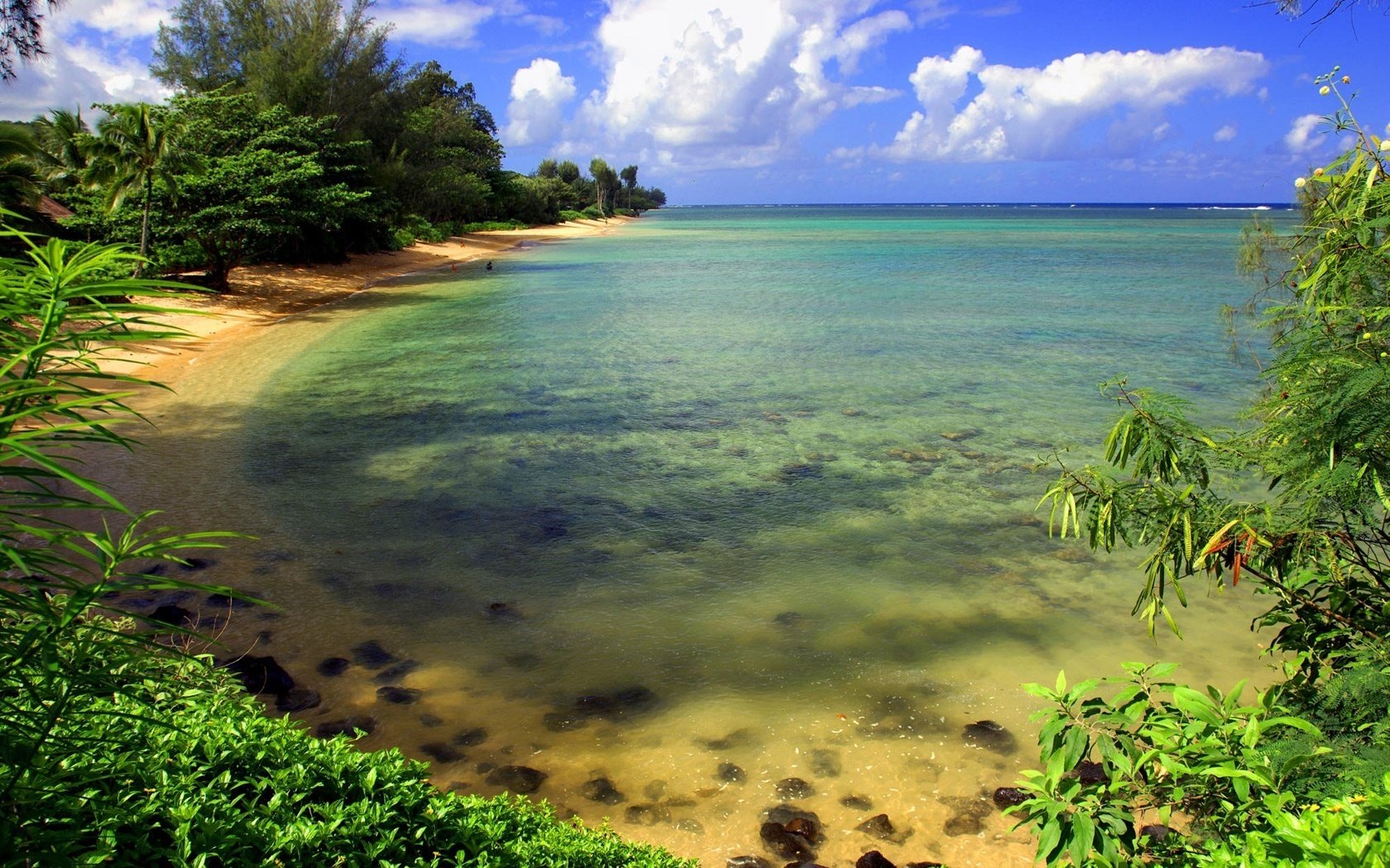 wunderschöner ort wilde küste bucht strand wasser himmel küste meer hafen bucht landschaft natur pflanzen grün brandung ruhe entspannung ruhe wolken erholung