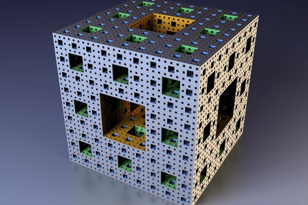 Geometrisches Fraktal. Dreidimensionalität des Bildes