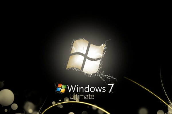 Windows 7 Ultimate sur fond foncé