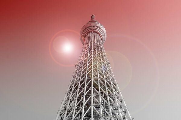 Torre alta con belleza en Japón