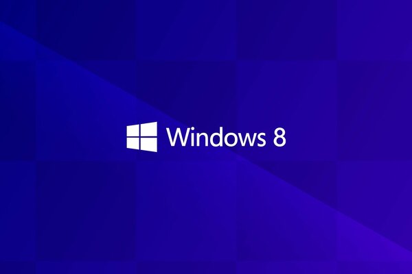 Logotipo de Windows 8 en el fondo azul