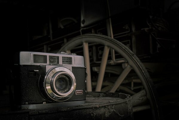 Kodak motormatic 35 on a dark background