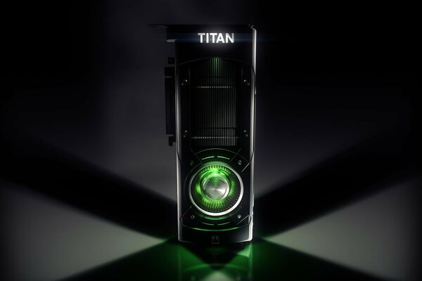 nvidia gaming graphics card on a black background