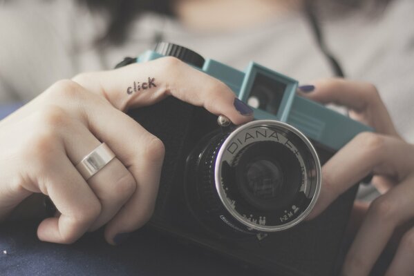 Kamera Finger Ring und klicken