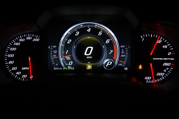 Speed devices on the car, night mode