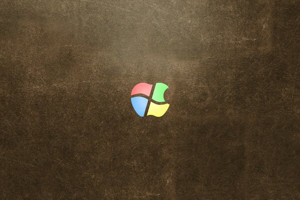 Logo windows sur l ordinateur sous la forme d une pomme