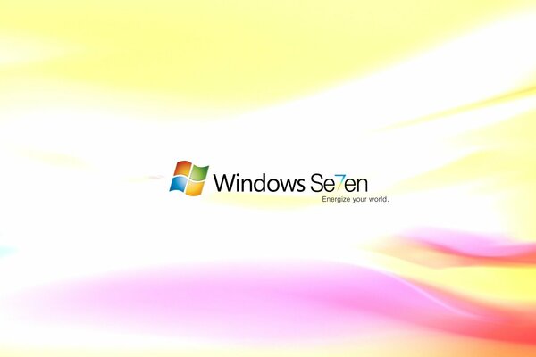 Windows sieben Logo auf gelbem Hintergrund