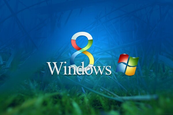 Windows eight screensaver on the grass