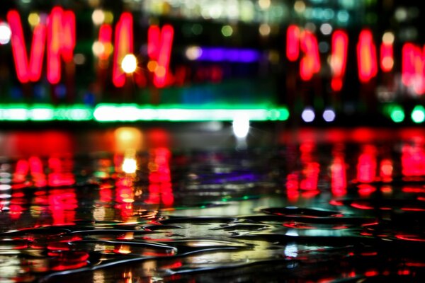 Reflété dans l eau lumières photo