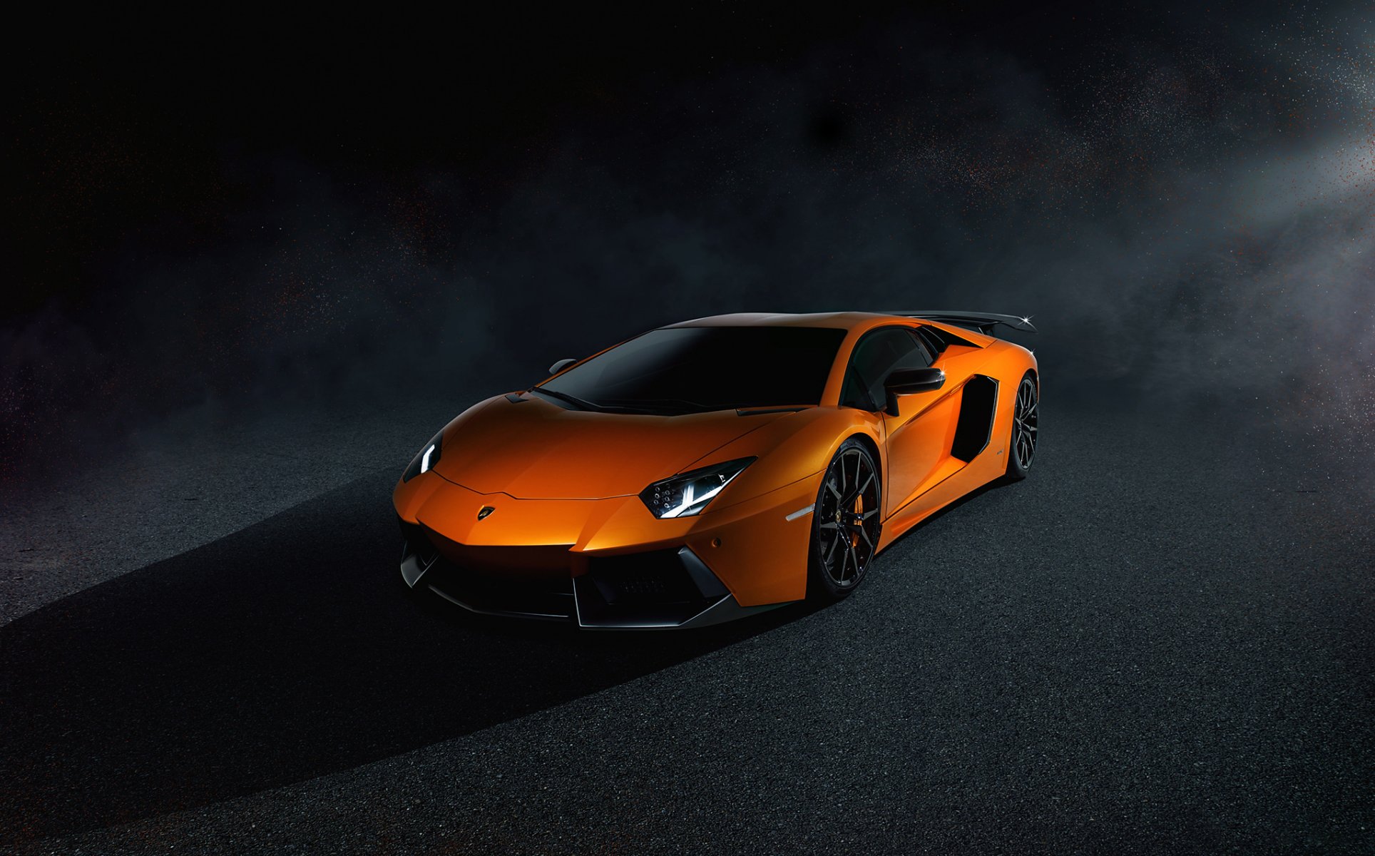 lamborghini aventador lp700-4 arancione scuro luce spoiler supercar freno