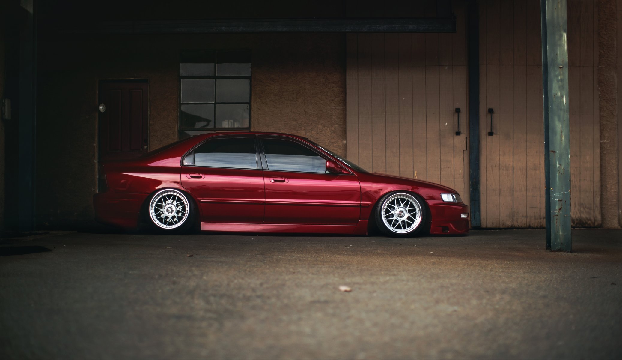 honda accord rojo posición honda acorde rojo tuning perfil