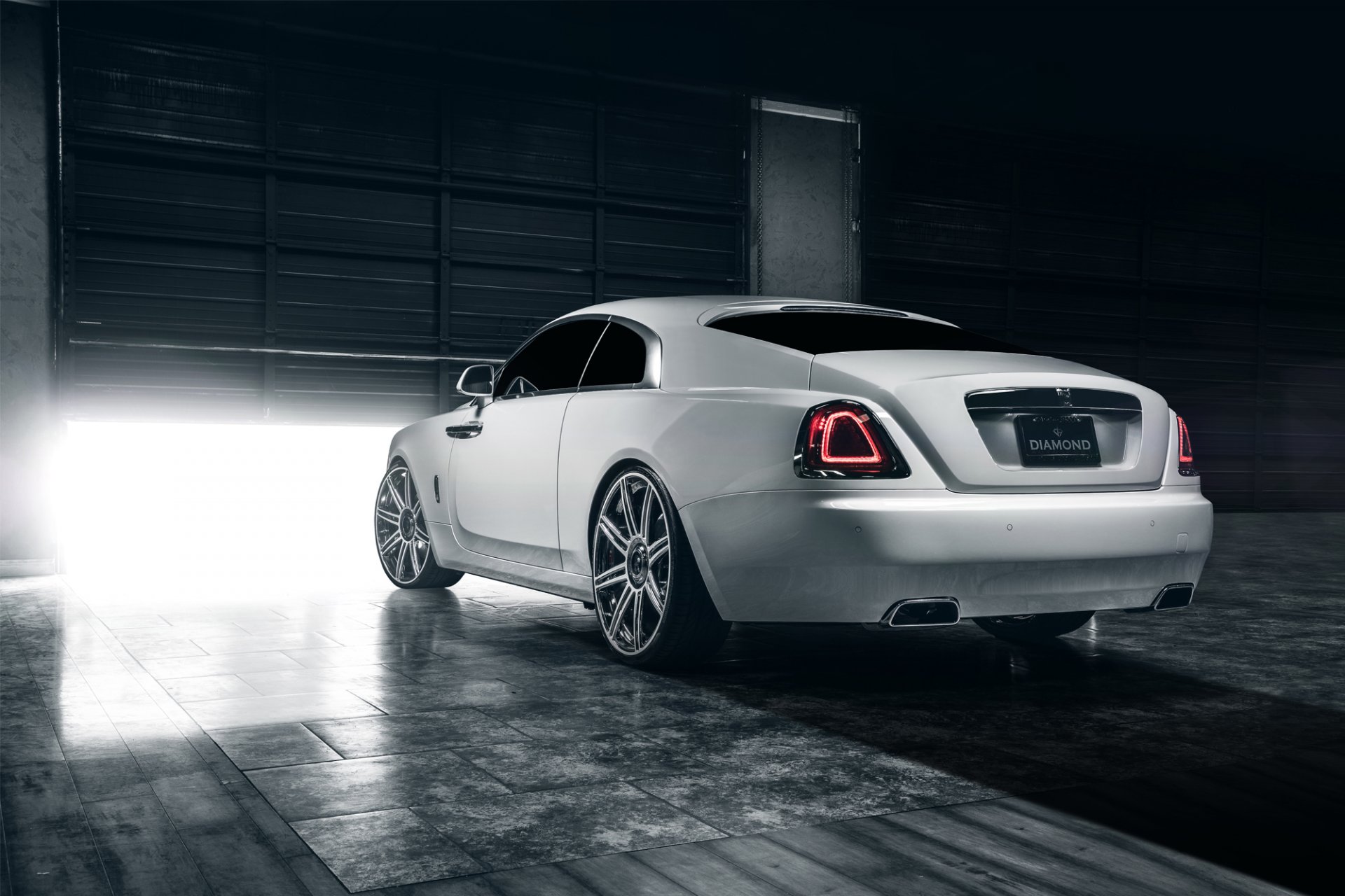 rolls royce fantasma coche garaje culo