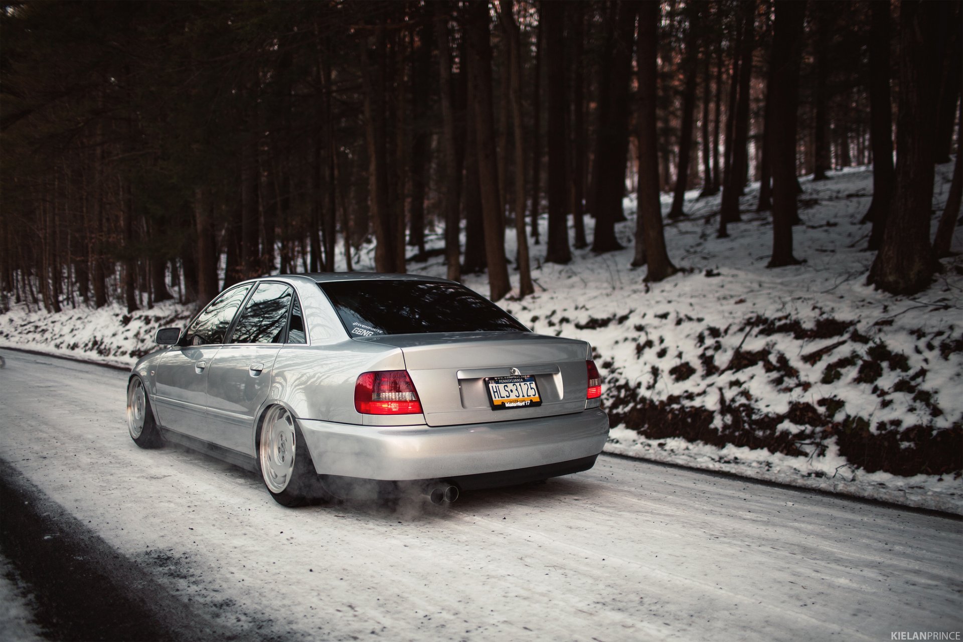 audi a4 posición audi nieve dogoga bosque