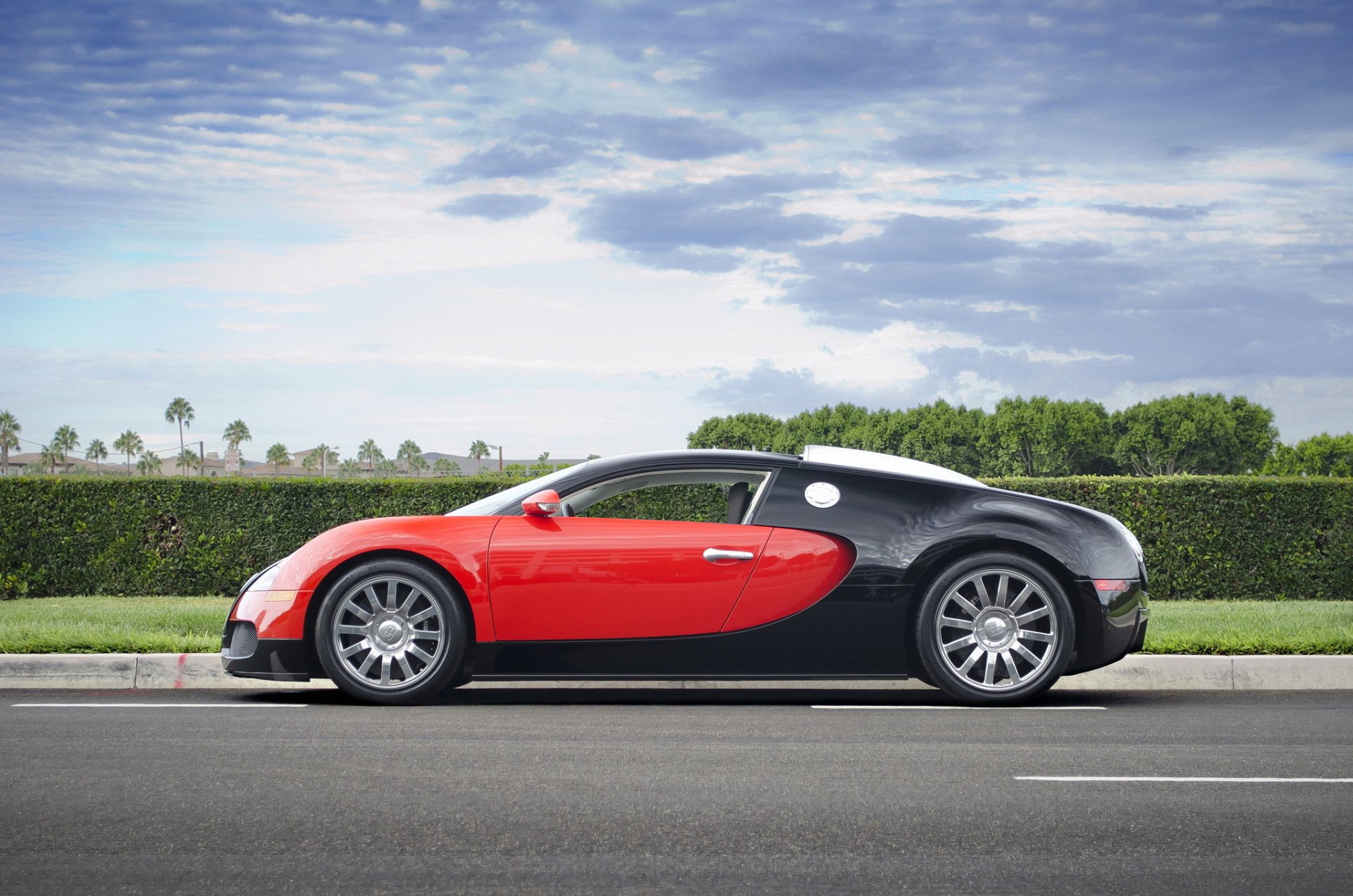 bugatti veyron wielki sport czerwony czarny