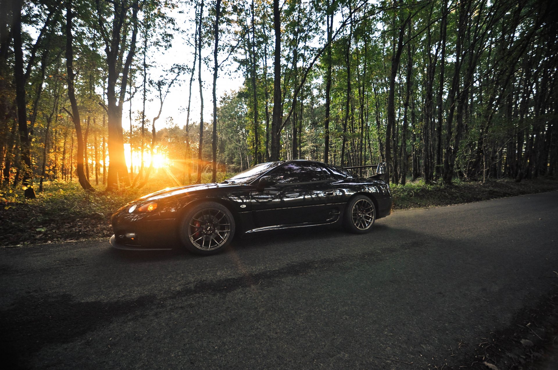 mitsubishi 3000gt black mitsubishi 3000gt black sunset