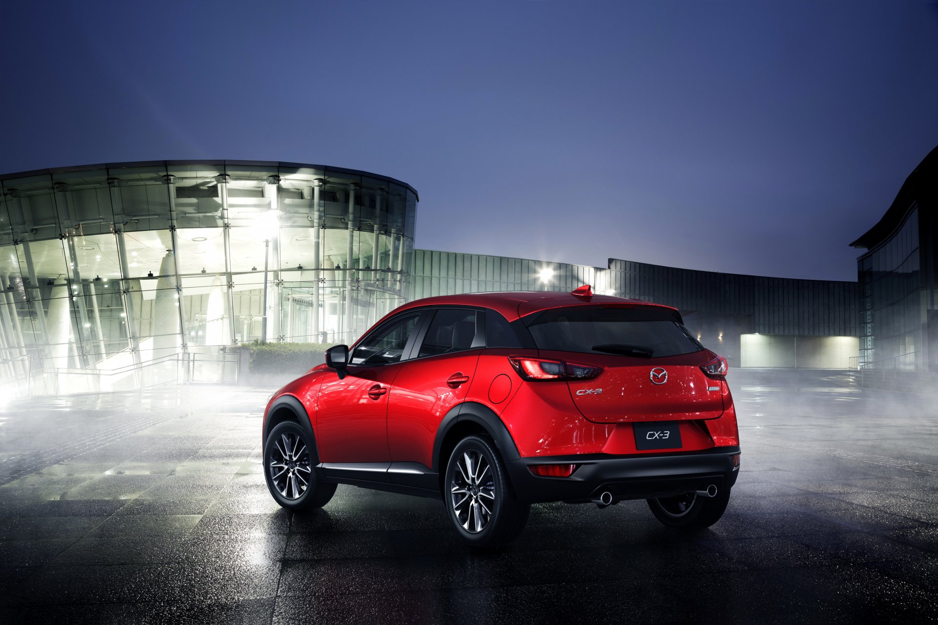 mazda mazda 2015 cx-3 czerwony metaliczny tył samochód zdjęcie