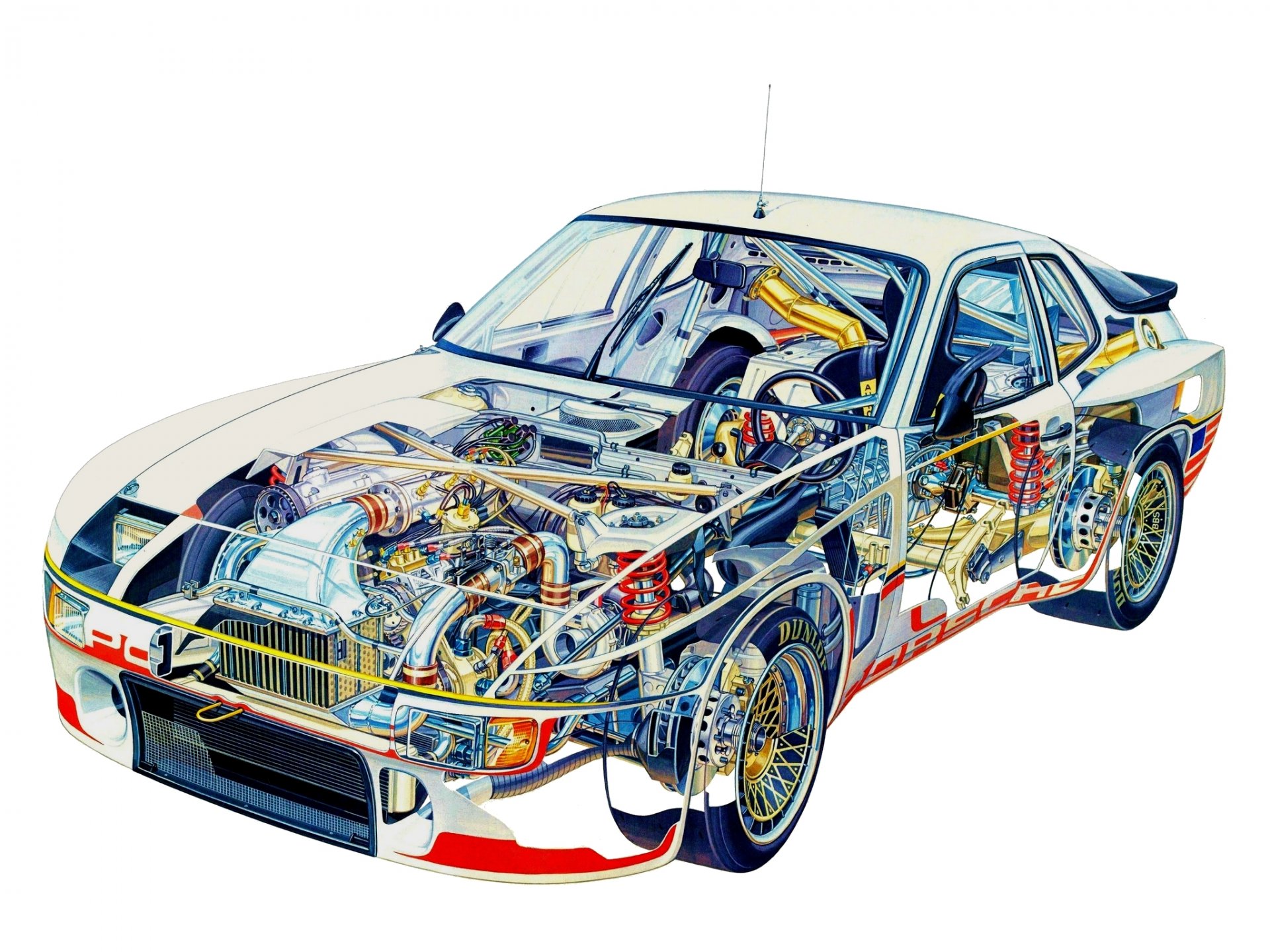 porsche 924 gtr 1980 engine background