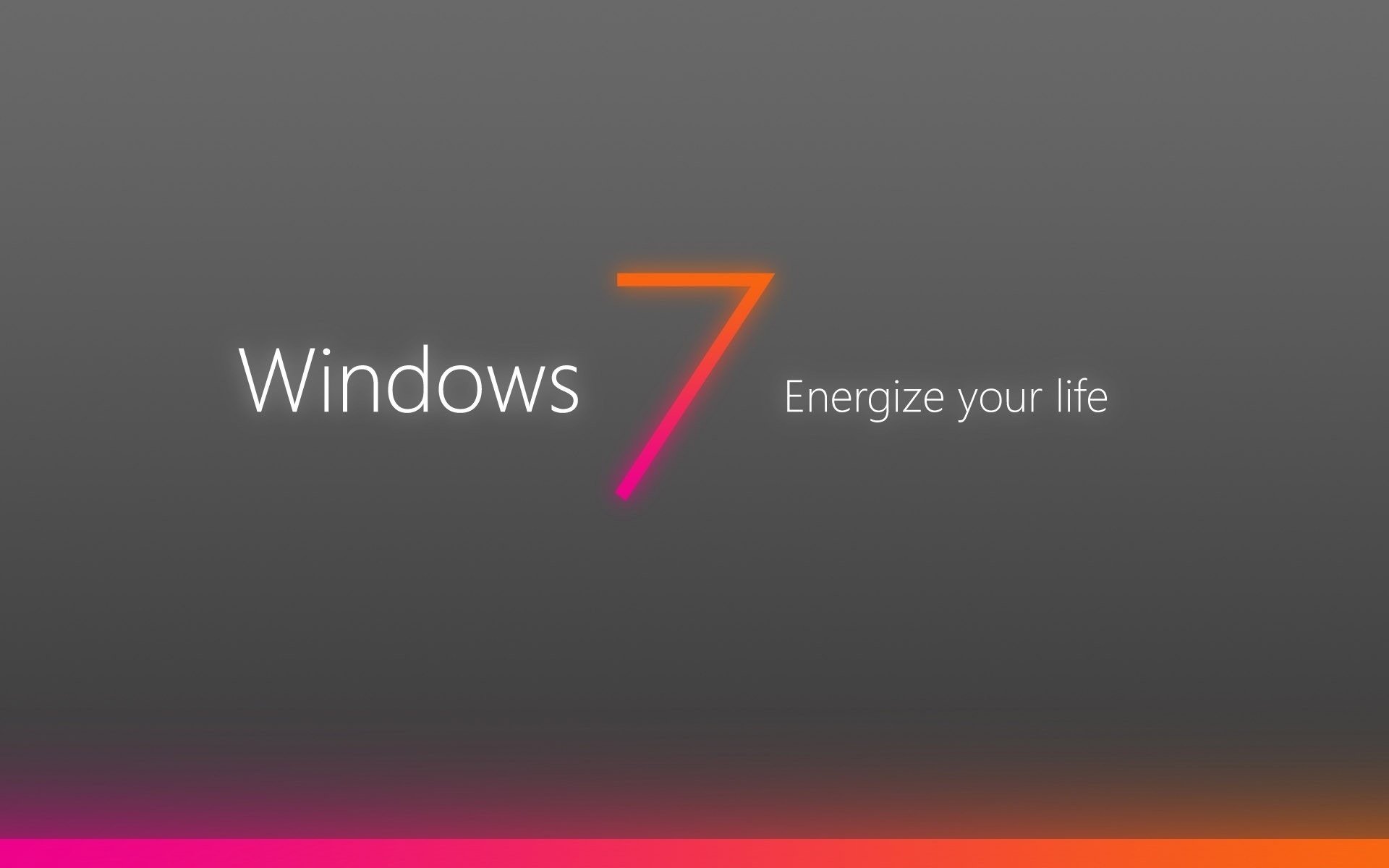 windows energize your seven 7 world emblematy słowa kolory farby szare tło