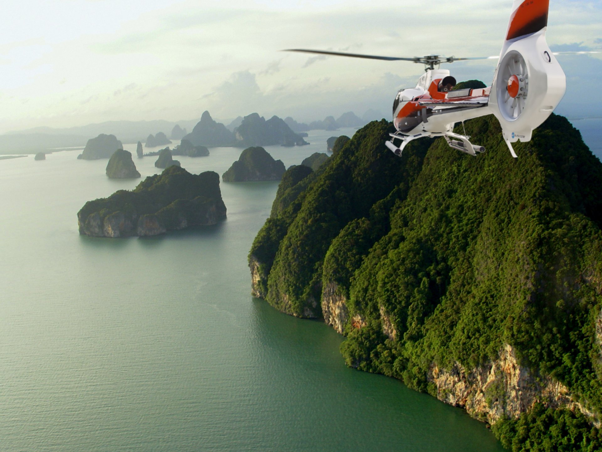 helicopter thailand phuket elicotteri acqua isole aereo trasporto trasporto aereo