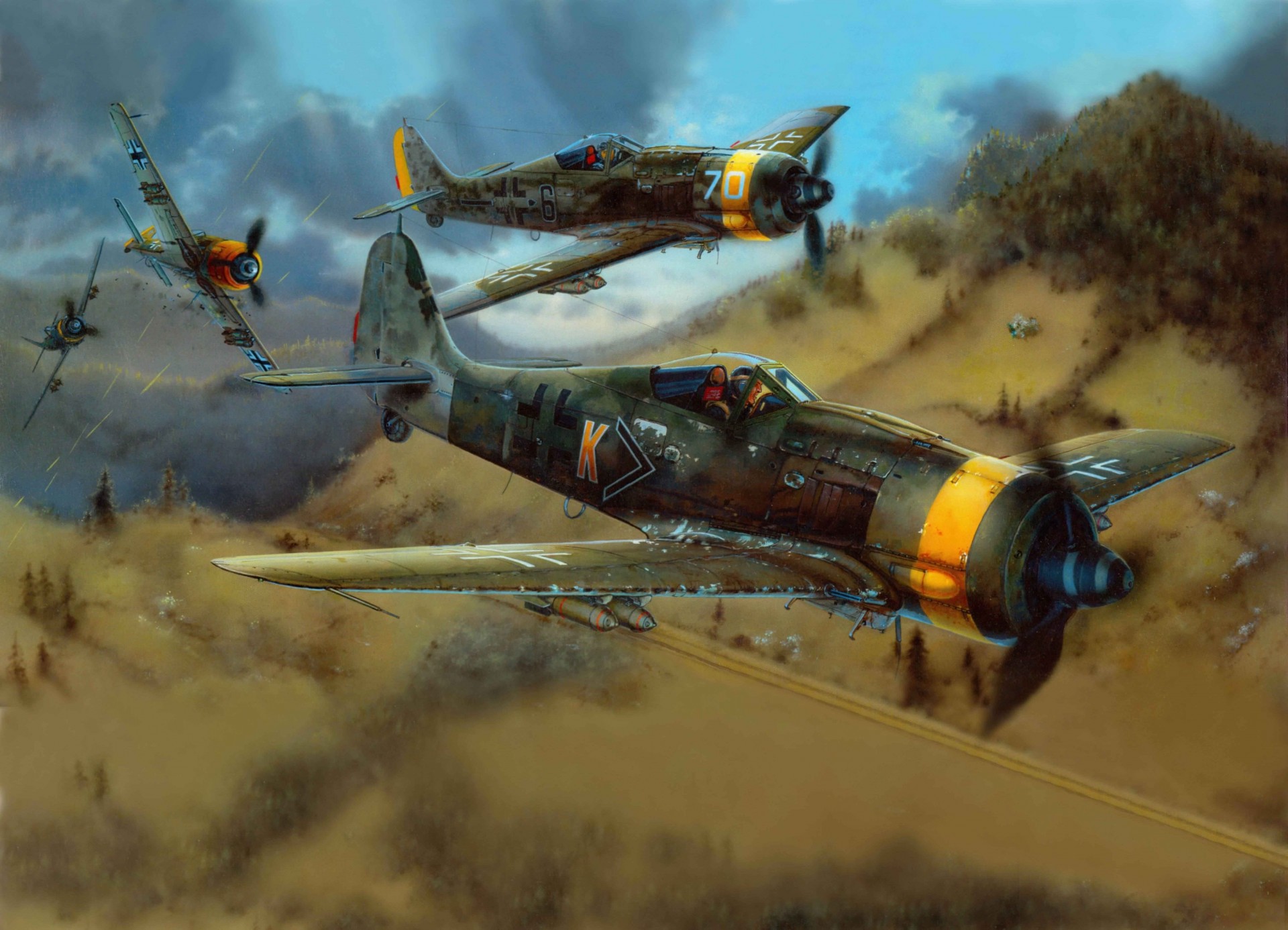 focke-wulf guerra luchador cielo