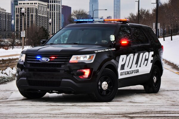 Police car interceptor Ford