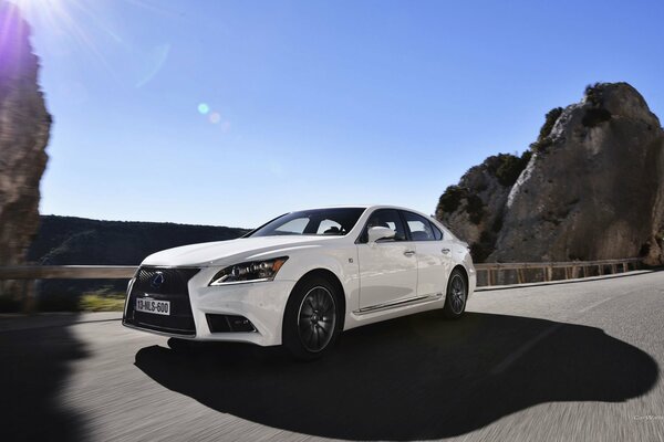 Voiture Premium blanche lexus ls-eu