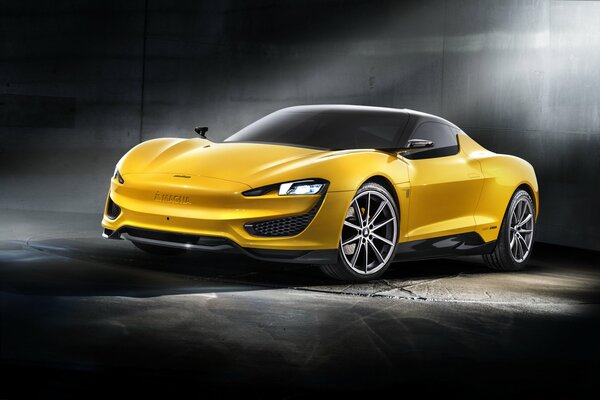 Yellow daring super racing car