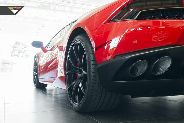 Red vorsteiner lamborghini premium car