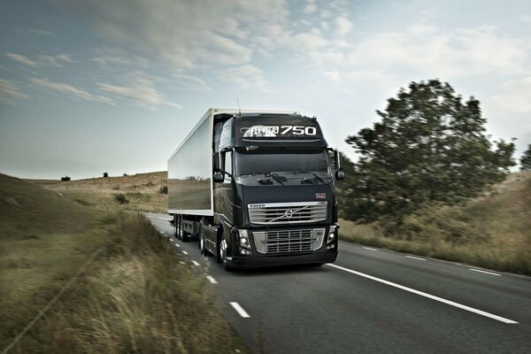 Volvo FH 16 truck on the road