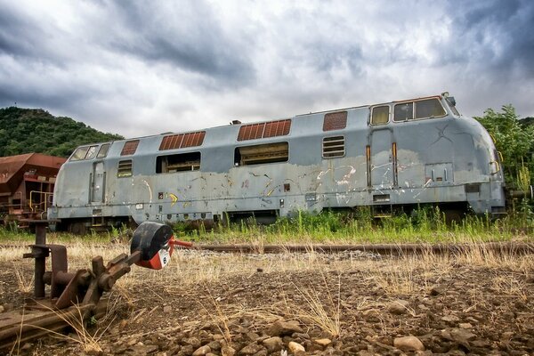 The armored train was stopped for inspection